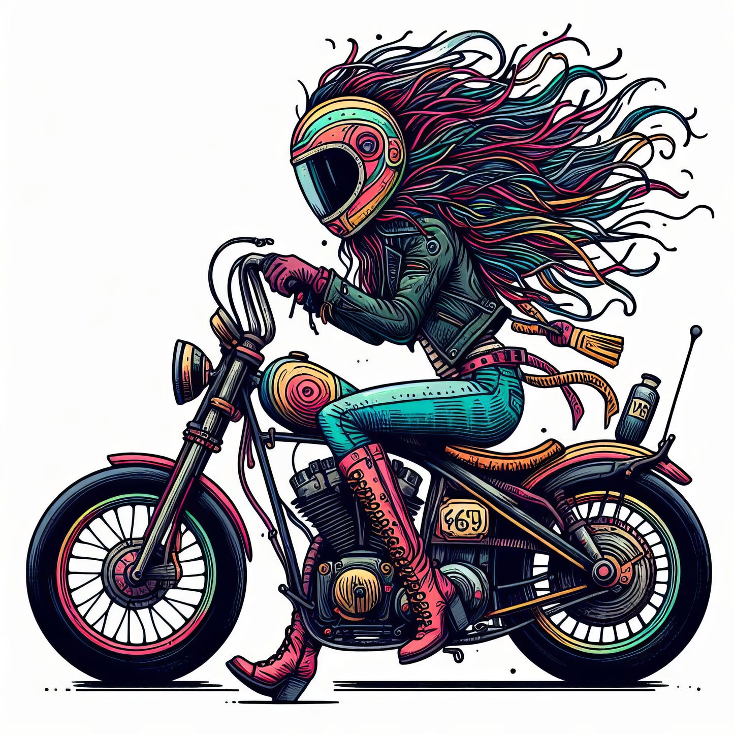 Eccentric Biker Girl #2