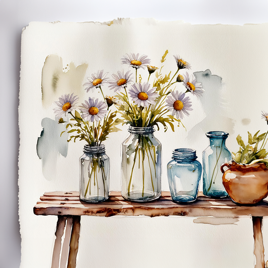 Watercolor Daisies #10