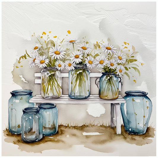 Watercolor Daisies #18