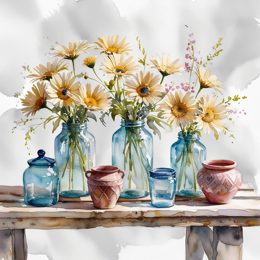 Watercolor Daisies #20