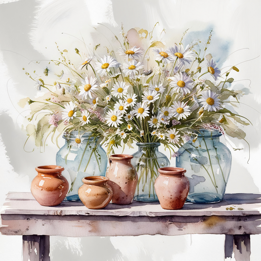 Watercolor Daisies #22