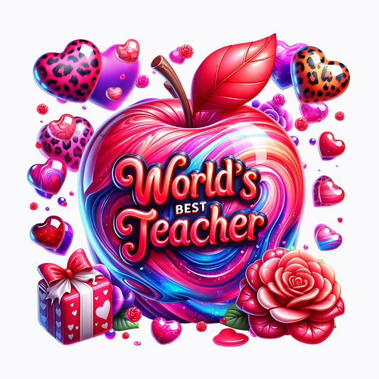 Worlds Best Teacher Apple